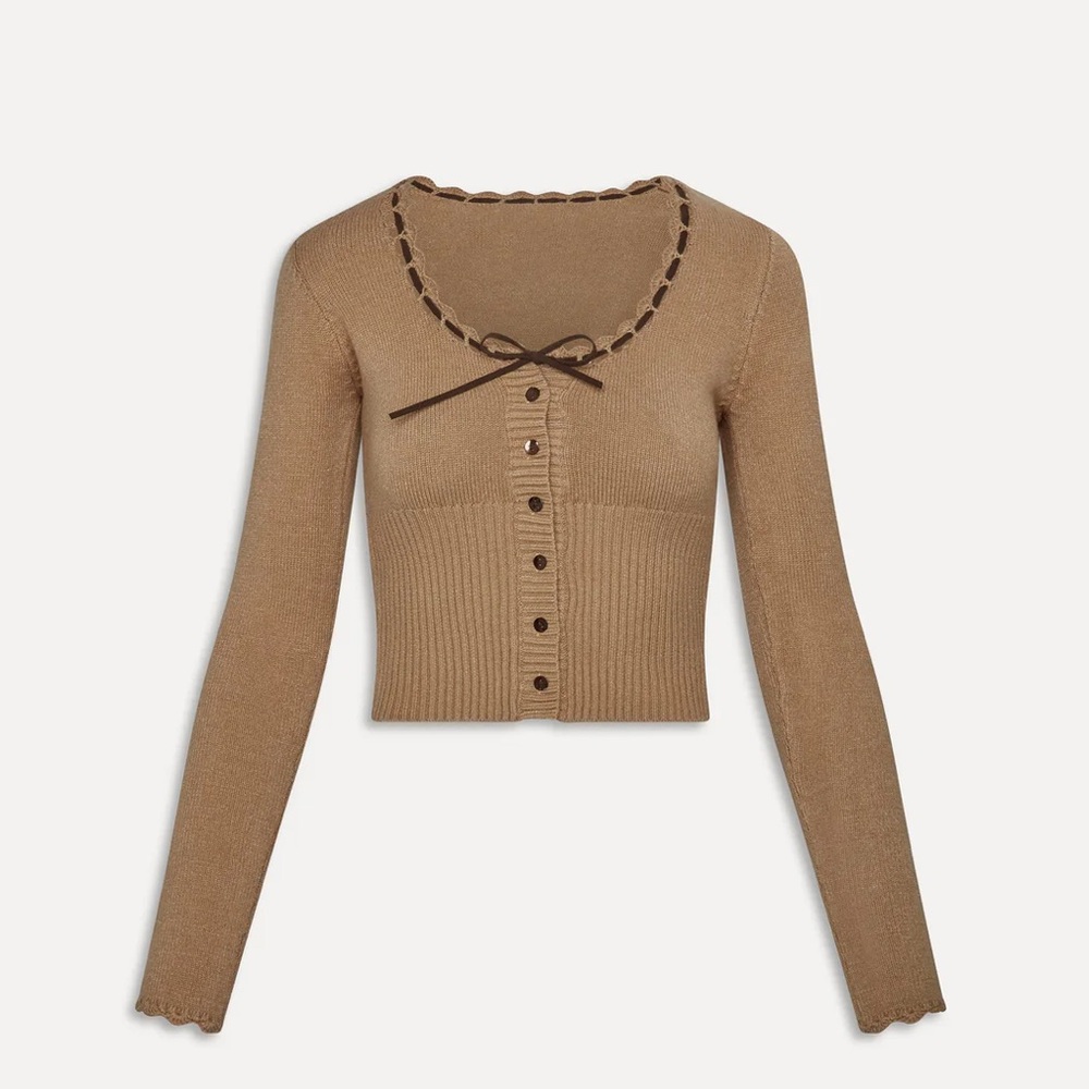 Frankie’s Bikinis x BELLA HADID Texas Knit Cardigan